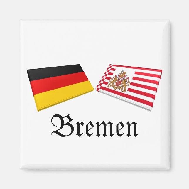 Bremen, Germany Flag Tiles Magnet (Front)