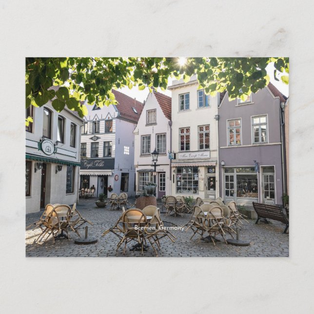 Bremen, Germany, historic center, Postcard (Front)