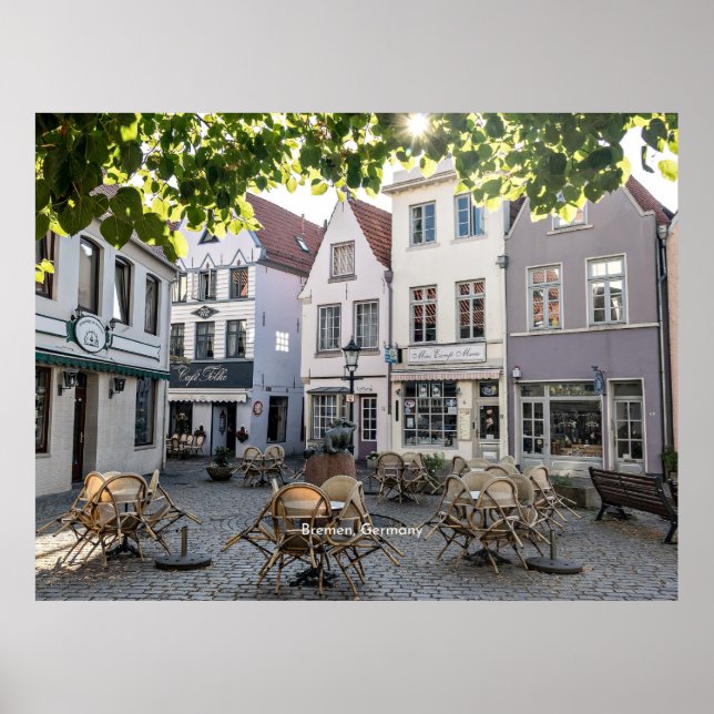 Bremen, Germany, historic center,  Poster (Front)