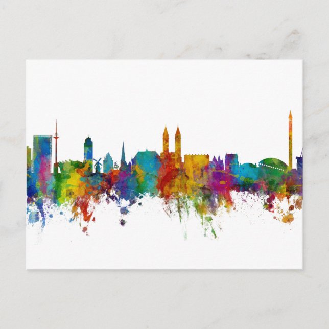 Bremen Germany Skyline Postcard (Front)