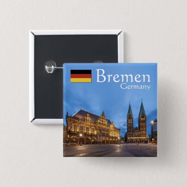 Bremen Germany Souvenir Button (Front & Back)