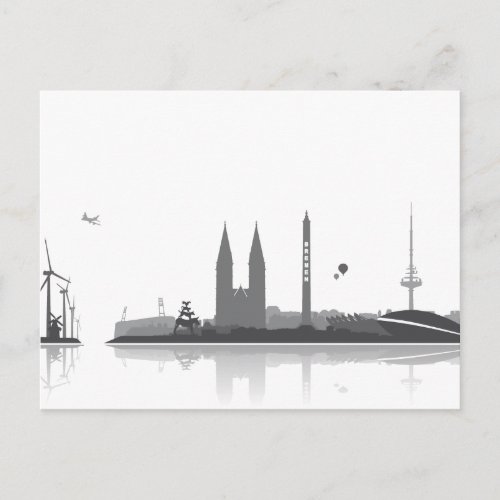 Bremen Skyline _ Postkarte  Grukarte Postcard
