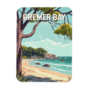 Bremer Bay Australia Travel Art Vintage Magnet