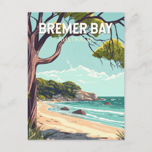 Bremer Bay Australia Travel Art Vintage Postcard
