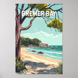 Bremer Bay Australia Travel Art Vintage Poster