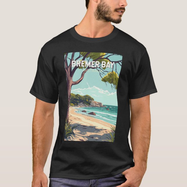 Bremer Bay Australia Travel Art Vintage T-Shirt (Front)