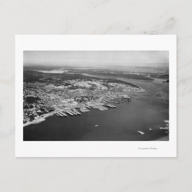 Bremerton, WA - Aerial View of City Photograph Postcard (Front)