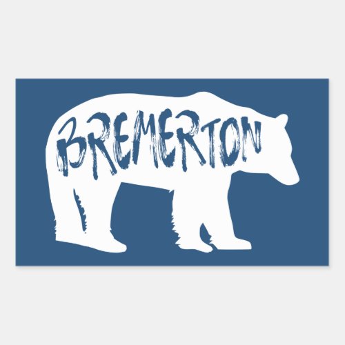 Bremerton Washington Bear Rectangular Sticker