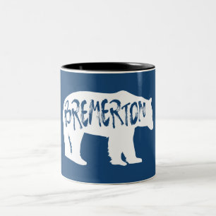 Bremerton Washington Bear Two-Tone Coffee Mug