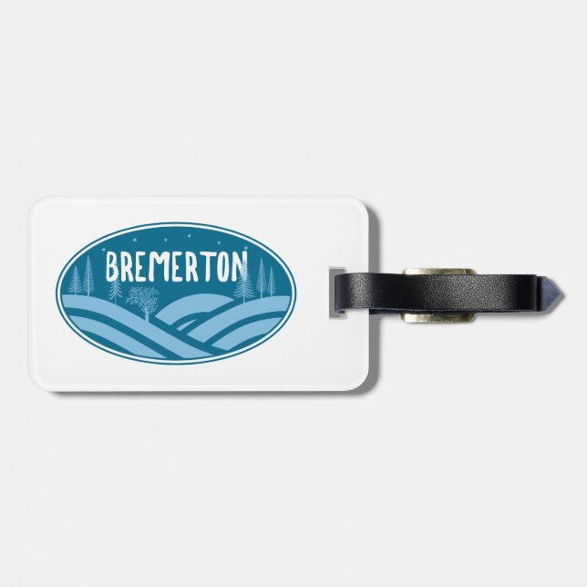 Bremerton Washington Outdoors Luggage Tag (Back Horizontal)