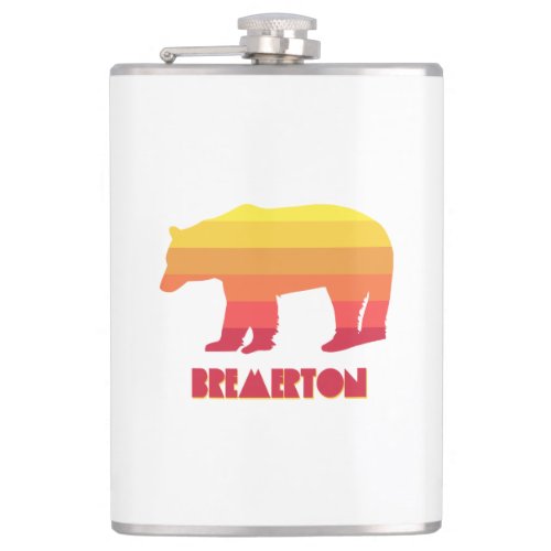 Bremerton Washington Rainbow Bear Flask