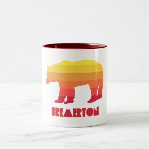 Bremerton Washington Rainbow Bear Two_Tone Coffee Mug