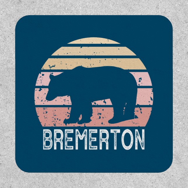Bremerton Washington Retro Bear Patch (Front)