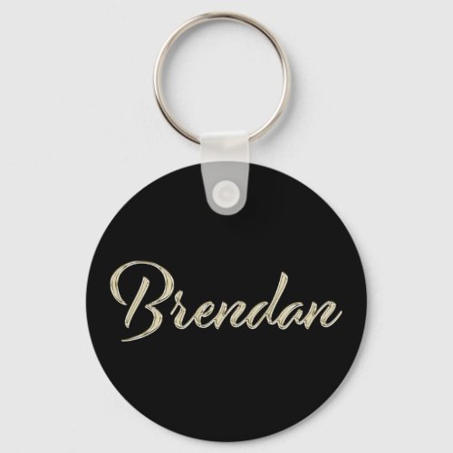 Brendan Name whitegold Button Schlsselanhnger Keychain