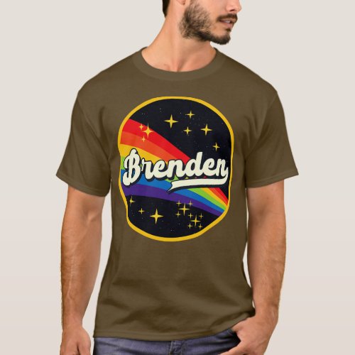 Brenden Rainbow In Space Vintage Style T_Shirt
