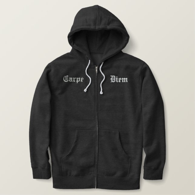 Brendon Big Brother - Carpe Diem. Embroidered Hoodie (Design Front)