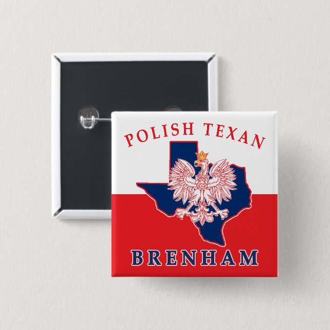 Brenham Polish Texan Button (Front & Back)