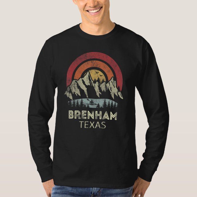 Brenham Texas Mountain Sunset Sunrise Kayaking T-Shirt (Front)