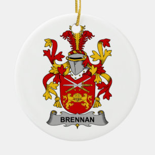 Brennan Family Crest Ceramic Ornament