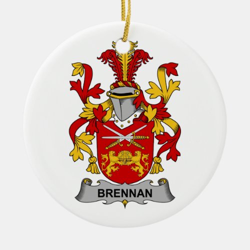 Brennan Family Crest Ceramic Ornament