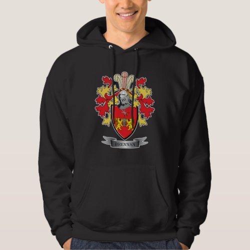 Brennan Family Crest Coat of Arms Hoodie