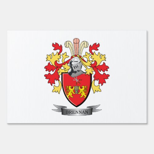 Brennan Family Crest Coat of Arms Sign