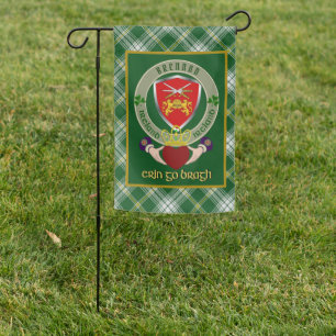 Brennan Irish Shield w/Claddagh Personalized  Garden Flag
