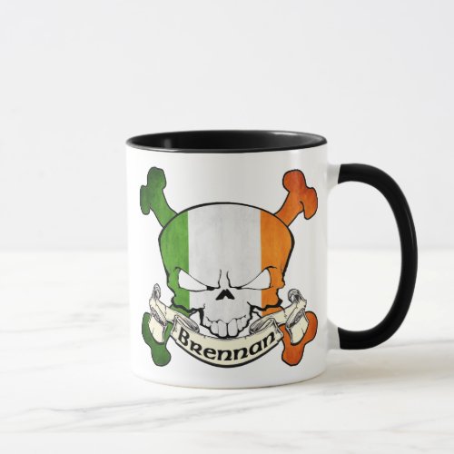 Brennan Irish Skull Mug