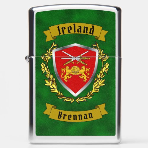 BrennanOBrennan Irish Shield Personalized Zippo Lighter