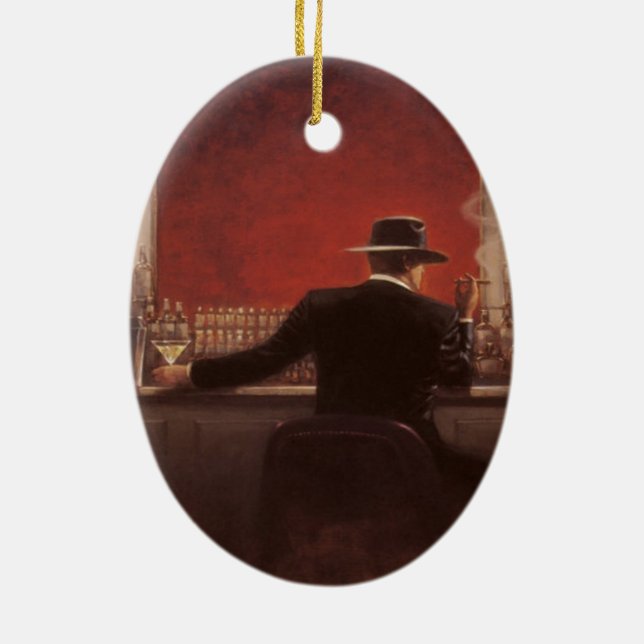 Brent lynch cigar bar ceramic ornament (Back)