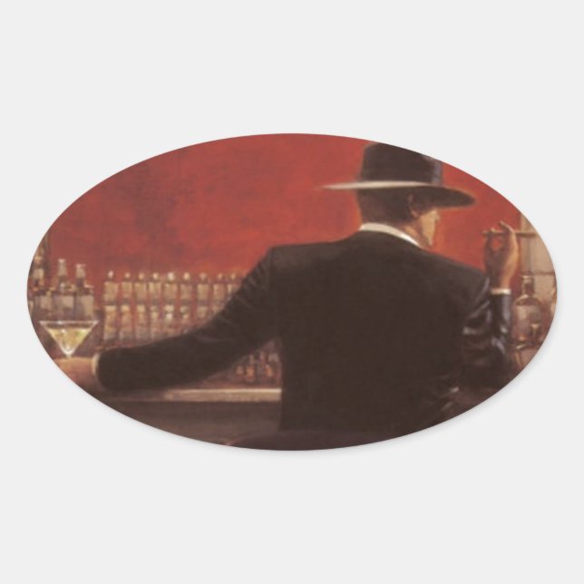 Brent lynch cigar bar oval sticker (Front)