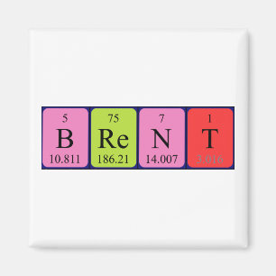 Brent periodic table name magnet