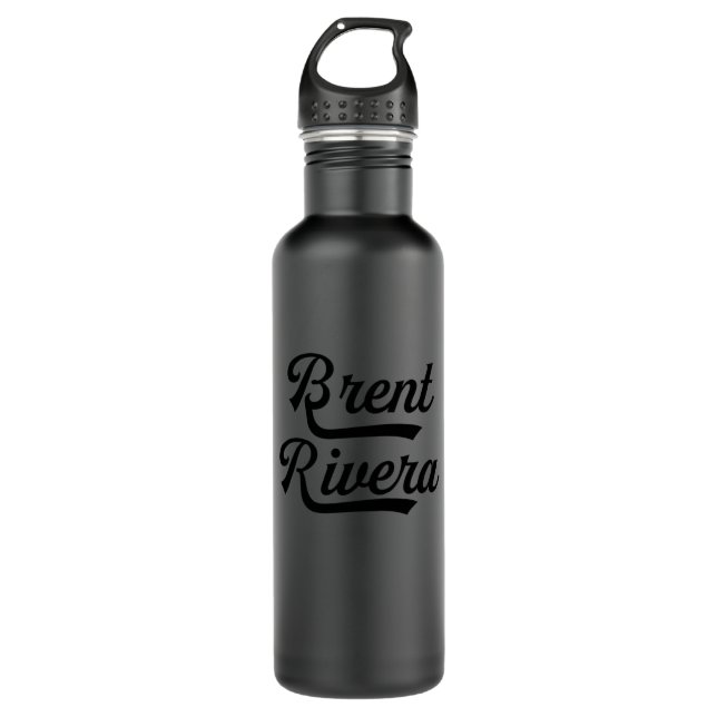 Brent Rivera Relatable Style text Stainless Steel Water Bottle (Front)