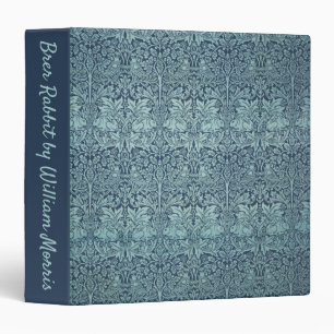 Brer Rabbit by William Morris Blue Textile Pattern 3 Ring Binder