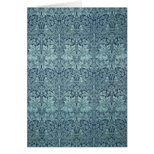 Brer Rabbit by William Morris Blue Textile Pattern Cards