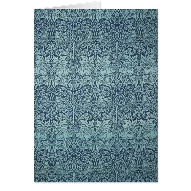 Brer Rabbit by William Morris Blue Textile Pattern Cards (Front)