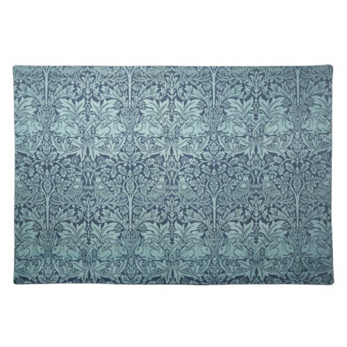 Brer Rabbit by William Morris Blue Textile Pattern Cloth Placemat