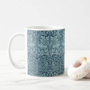 Brer Rabbit by William Morris Blue Textile Pattern Coffee Mug