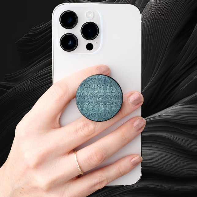 Brer Rabbit by William Morris Blue Textile Pattern PopSocket (Creator Uploaded)