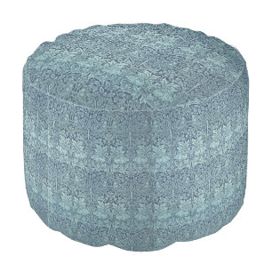 Brer Rabbit by William Morris Blue Textile Pattern Pouf