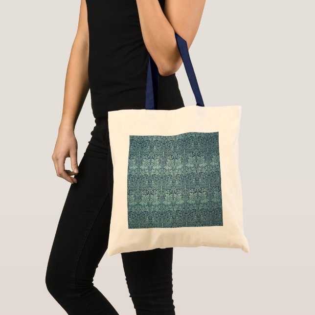 Brer Rabbit by William Morris Blue Textile Pattern Tote Bag (Front (Product))