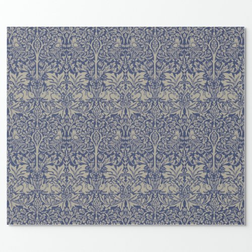 BRER RABBIT IN BLUE FLAX _ WILLIAM MORRIS WRAPPING PAPER