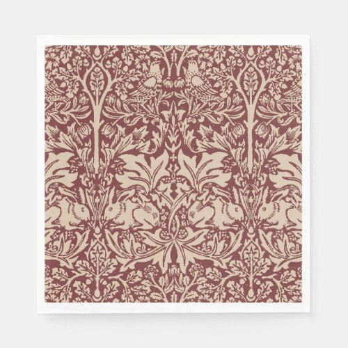 BRER RABBIT IN GERANIUM  _ WILLIAM MORRIS NAPKINS