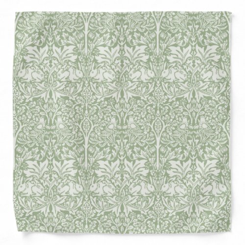 BRER RABBIT IN PISTACHIO _ WILLIAM MORRIS BANDANA