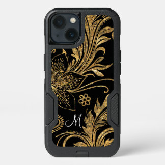 Breselcoucant Knight Elegant Floral Monogram iPhone 13 Case