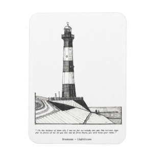 Breskens Lighthouse Netherlands Illustration Magnet