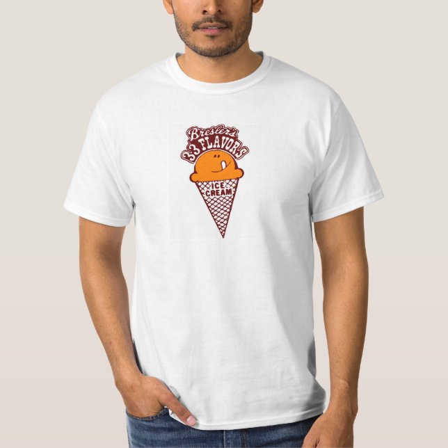 Bressler's 33 Flavors Ice Cream Cone Logo T-Shirt (Front)