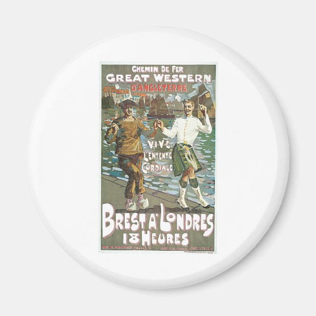 Brest á Londres 18 heurs Magnet (Front)