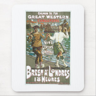 Brest á Londres 18 heurs Mouse Pad