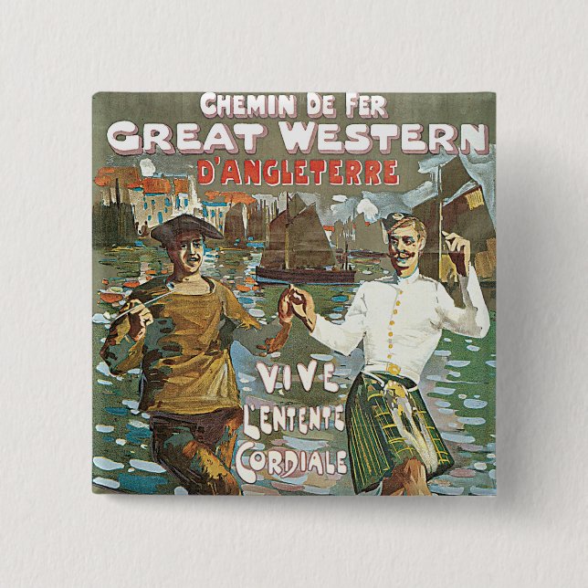 Brest á Londres 18 heurs Pinback Button (Front)